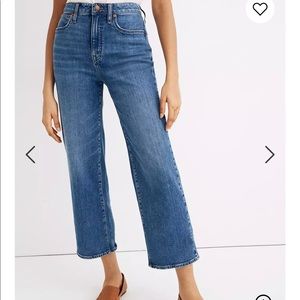 NWT Madewell Curvy Slim Wide Leg Jeans